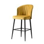 Hanah Home Juego de Taburetes de Bar (4 Piezas) Amarillo y Negro